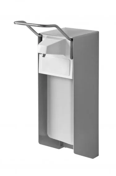 TEMDEX® Desinfektionsmittel- & Seifenspender 1000ml - kurzer Armhebel - Edelstahl, Edelstahl