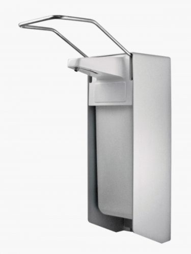 TEMDEX Desinfektionsmittel- & Seifen-Spender Aluminium, 500 ml, langer Armhebel, Edelstahlpumpe