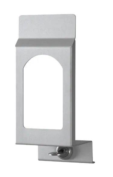 TEMDEX® Curved front panel with viewing window for disinfectant and soap dispenser